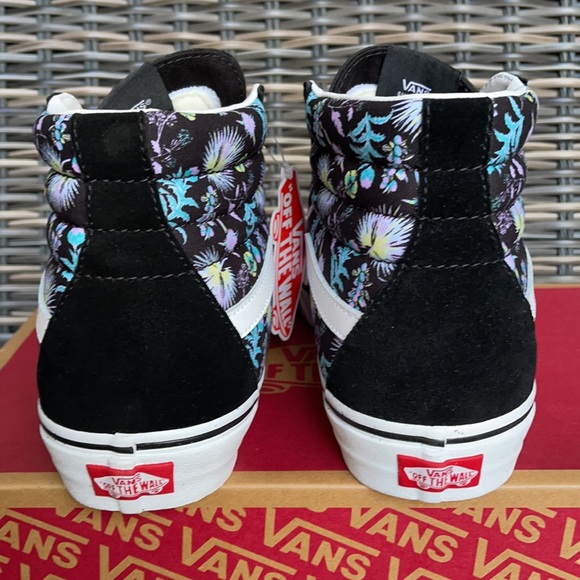 Vans Sk8-Hi Paradise Floral Black/True White MENS - Picture 14 of 16